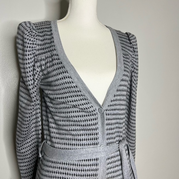 French Connection Houndstooth Cardigan Dress - Picture 3 of 8